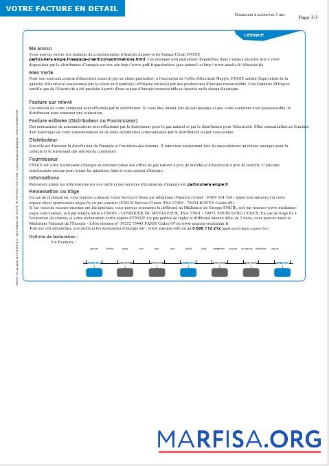 Blank UNITED KINGDOM ENGIE business utility bill Word and PDF template 3